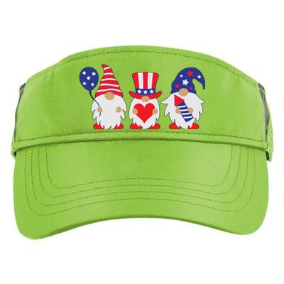 4th of July Lawn Gnomes USA Adult Drive Performance Visor