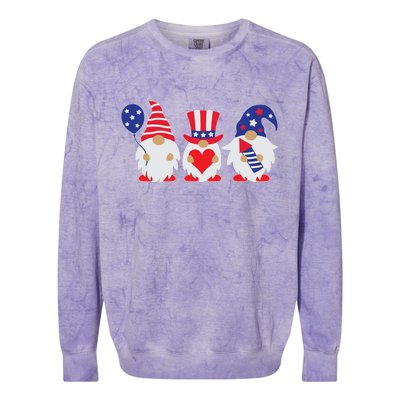 4th of July Lawn Gnomes USA Colorblast Crewneck Sweatshirt