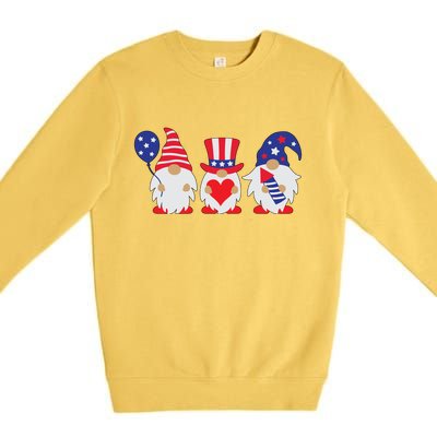 4th of July Lawn Gnomes USA Premium Crewneck Sweatshirt