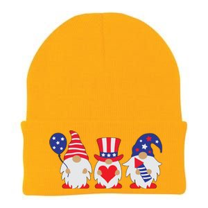 4th of July Lawn Gnomes USA Knit Cap Winter Beanie