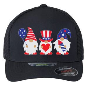 4th of July Lawn Gnomes USA Flexfit Unipanel Trucker Cap