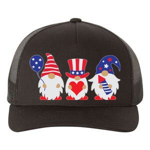 4th of July Lawn Gnomes USA Yupoong Adult 5-Panel Trucker Hat