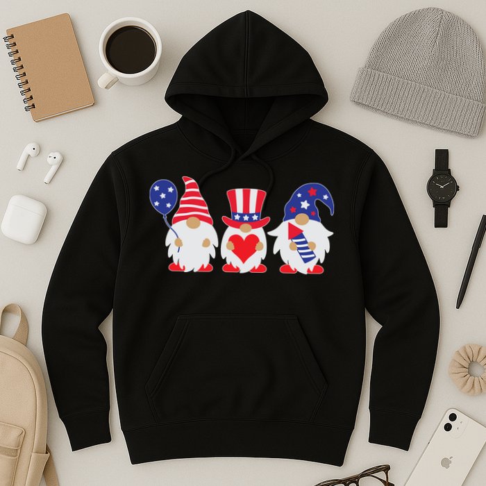 4th of July Lawn Gnomes USA Hoodie