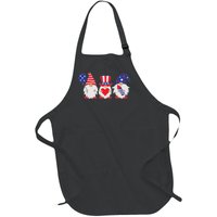 4th of July Lawn Gnomes USA Full-Length Apron With Pockets