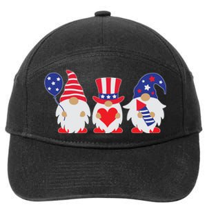 4th of July Lawn Gnomes USA 7-Panel Snapback Hat