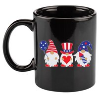 4th of July Lawn Gnomes USA 11oz C Handle Ceramic Mug