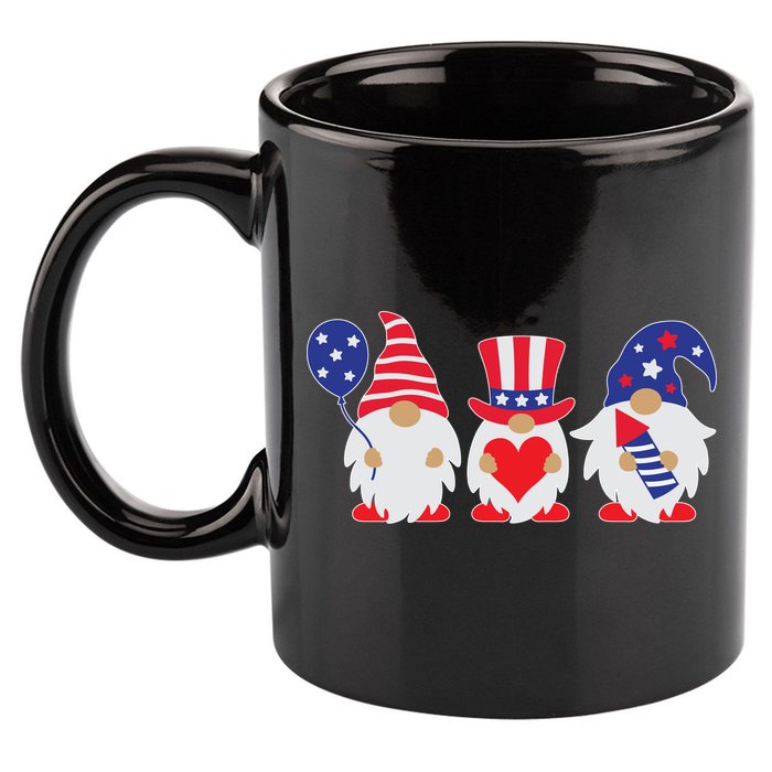 4th of July Lawn Gnomes USA 11oz C Handle Ceramic Mug