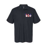 4th of July Lawn Gnomes USA Softstyle Adult Sport Polo