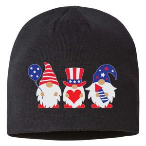 4th of July Lawn Gnomes USA Sustainable Beanie