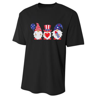 4th of July Lawn Gnomes USA Performance Sprint T-Shirt