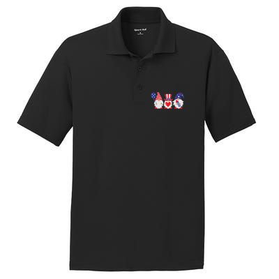 4th of July Lawn Gnomes USA PosiCharge RacerMesh Polo