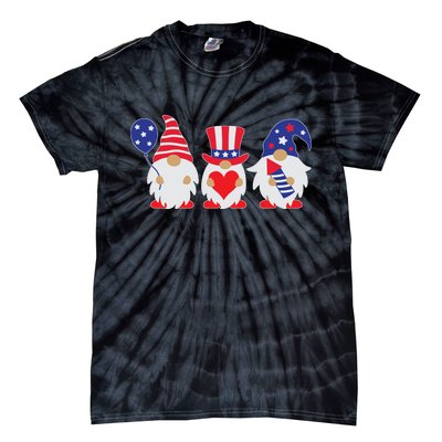 4th of July Lawn Gnomes USA Tie-Dye T-Shirt