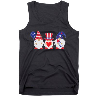 4th of July Lawn Gnomes USA Tank Top