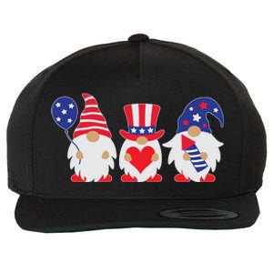 4th of July Lawn Gnomes USA Wool Snapback Cap