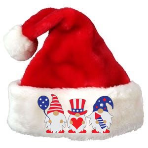 4th of July Lawn Gnomes USA Premium Christmas Santa Hat