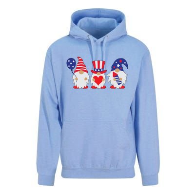 4th of July Lawn Gnomes USA Unisex Surf Hoodie