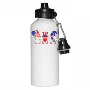 4th of July Lawn Gnomes USA Aluminum Water Bottle