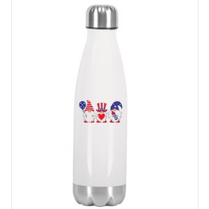 4th of July Lawn Gnomes USA Stainless Steel Insulated Water Bottle