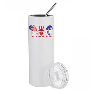 4th of July Lawn Gnomes USA Stainless Steel Tumbler