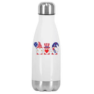 4th of July Lawn Gnomes USA Stainless Steel Insulated Water Bottle