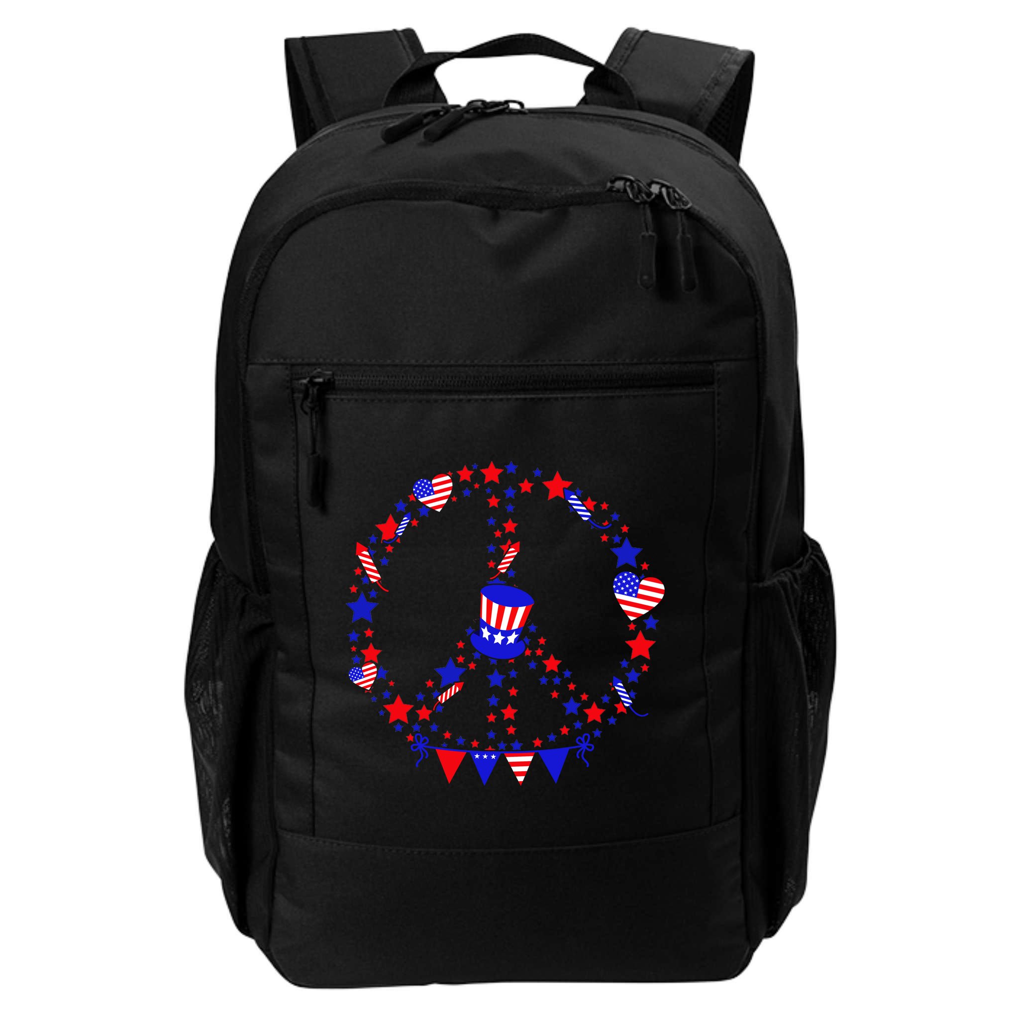 4th Of July Patriotic Peace Sign Backpack