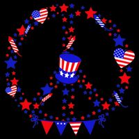 4th Of July Patriotic Peace Sign Backpack