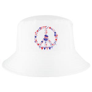 4th Of July Patriotic Peace Sign Cool Comfort Performance Bucket Hat