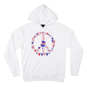 4th Of July Patriotic Peace Sign Hoodie