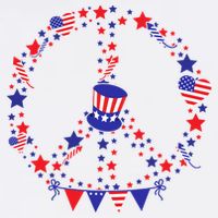 4th Of July Patriotic Peace Sign Hoodie