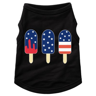 4th of July Popsicle Red White Blue American Flag Doggie Tank