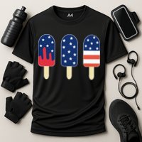 4th of July Popsicle Red White Blue American Flag Cooling Performance Crew T-Shirt