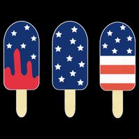 4th of July Popsicle Red White Blue American Flag Cooling Performance Crew T-Shirt