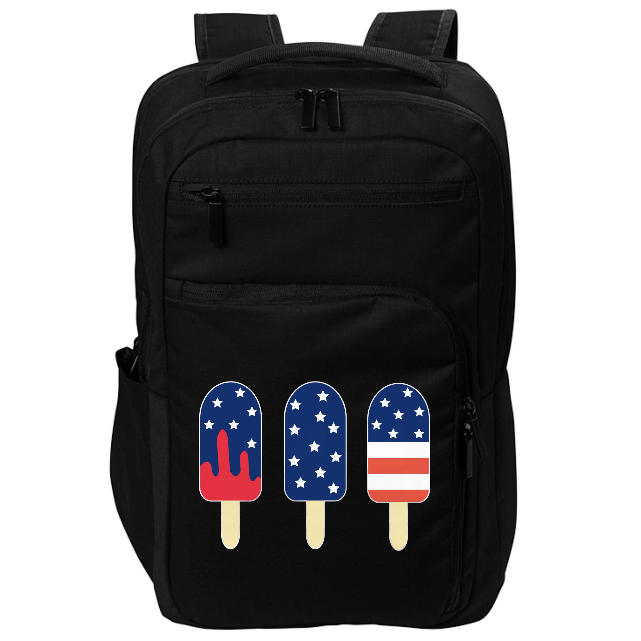 4th of July Popsicle Red White Blue American Flag Impact Tech Backpack