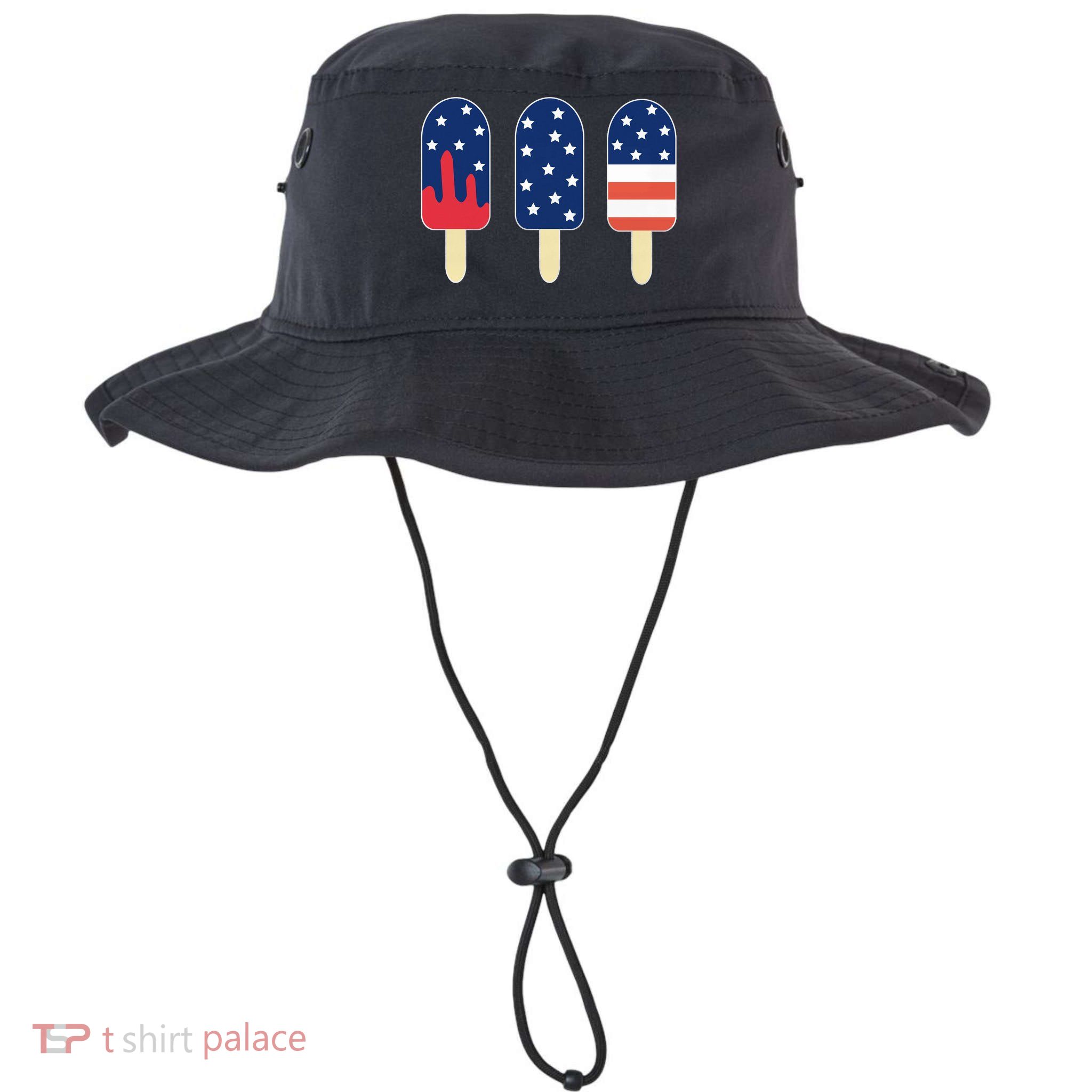 4th of July Popsicle Red White Blue American Flag Bucket Hat