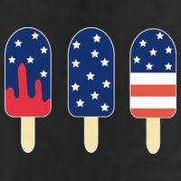 4th of July Popsicle Red White Blue American Flag 11oz C Handle Ceramic Mug