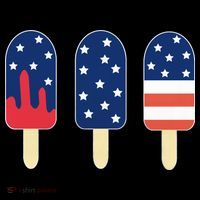 4th of July Popsicle Red White Blue American Flag Flatbill Hat