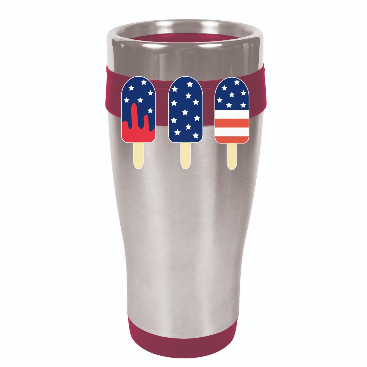 4th of July Popsicle Red White Blue American Flag Cooling Performance Long Sleeve Crew