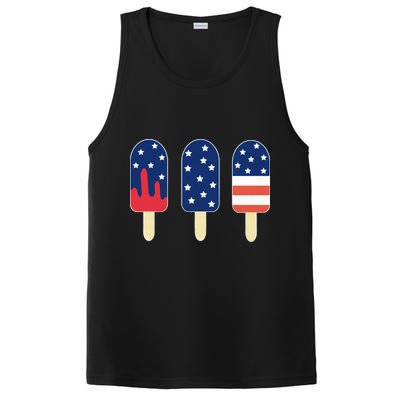 4th of July Popsicle Red White Blue American Flag PosiCharge Competitor Tank