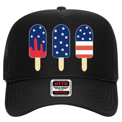 4th of July Popsicle Red White Blue American Flag Trucker Hat