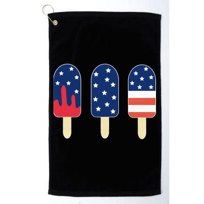 4th of July Popsicle Red White Blue American Flag Golf Towel