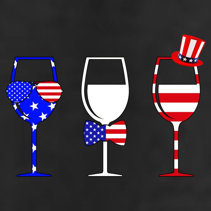 4th Of July Red White Blue Wine USA Glasses Adult Drive Performance Visor