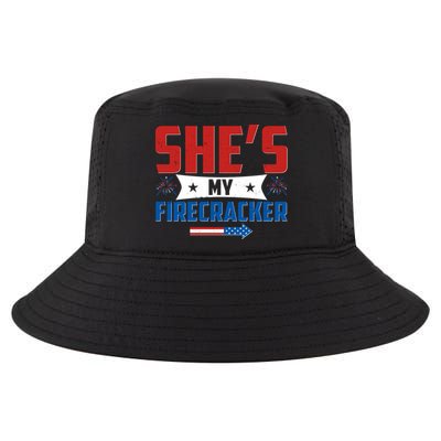4th of July She's My Firecracker Matching Shirt Cool Comfort Performance Bucket Hat