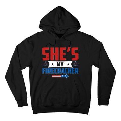 4th of July She's My Firecracker Matching Shirt Hoodie