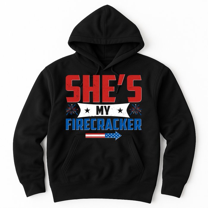 4th of July She's My Firecracker Matching Shirt Hoodie
