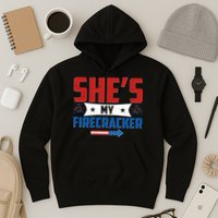 4th of July She's My Firecracker Matching Shirt Hoodie