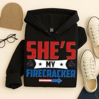 4th of July She's My Firecracker Matching Shirt Hoodie