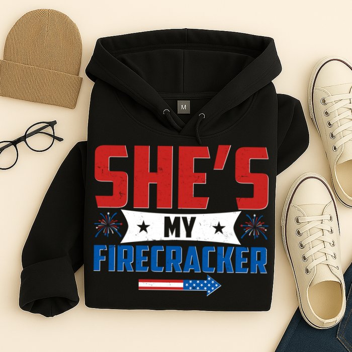 4th of July She's My Firecracker Matching Shirt Hoodie