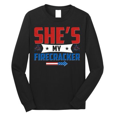 4th of July She's My Firecracker Matching Shirt Long Sleeve Shirt