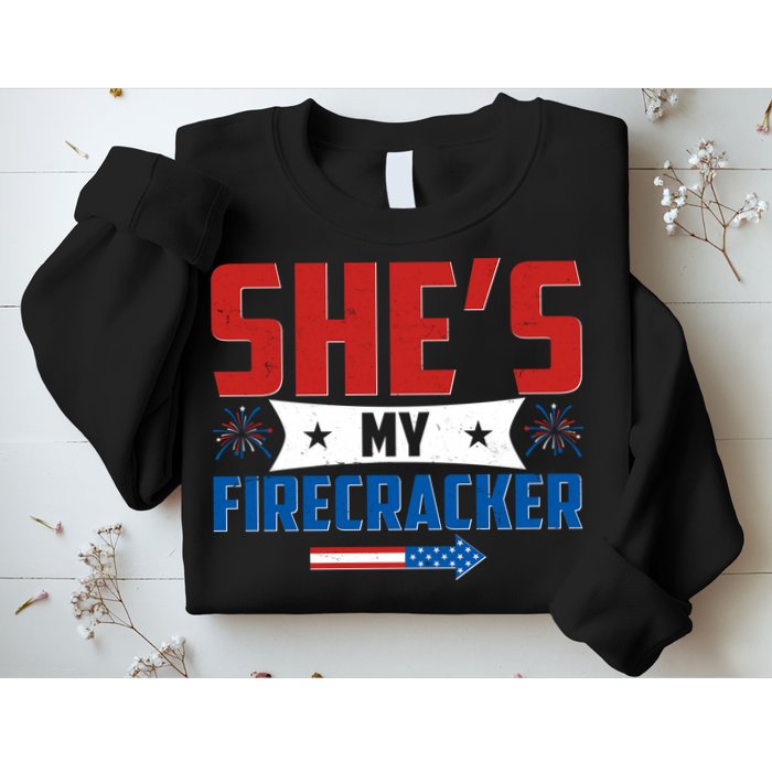 4th of July She's My Firecracker Matching Shirt Sweatshirt