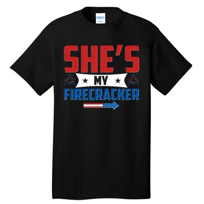 4th of July She's My Firecracker Matching Shirt Tall T-Shirt